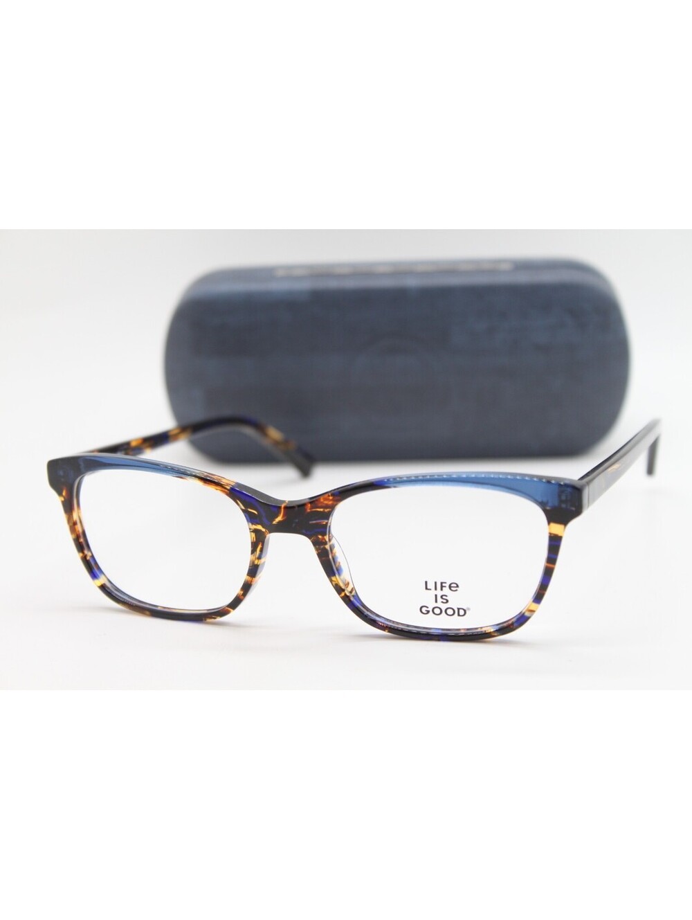 NEW LIFE IS GOOD SANDRA BLUE TORTOISE (BLU) AUTHENTIC EYEGLASSES W/CASE 52-18